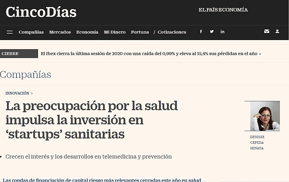 La preocupacin por la salud impulsa la inversin en startups sanitarias